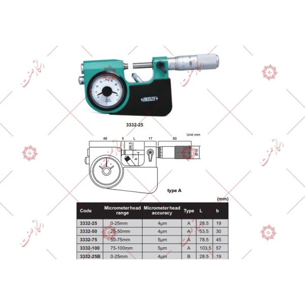 میکرومتر عقربه دار , قیمت میکرومتر ساعتی