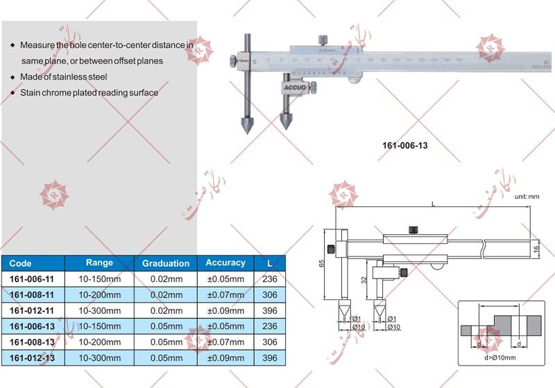 Accud dot gauge caliper 15 cm model 13-006-161