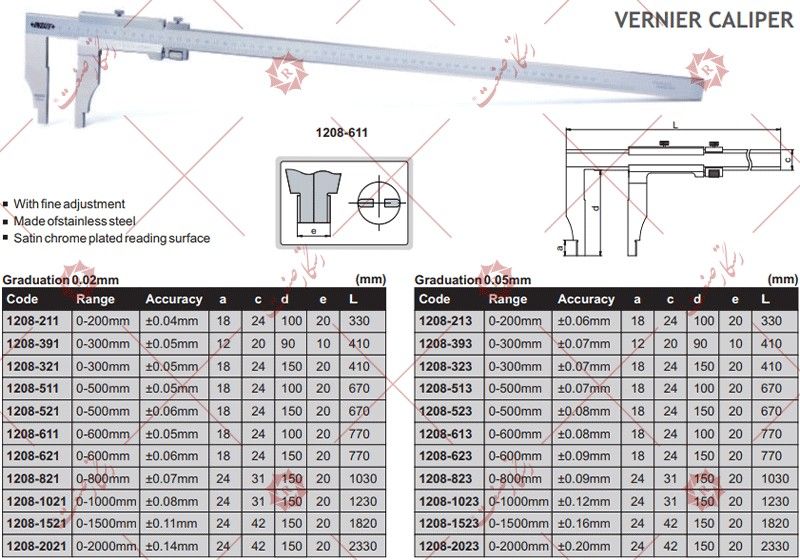 Insize caliper 100 cm model 1021-1208