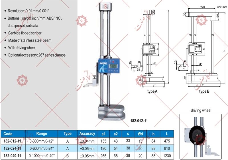 Accud digital altimeter model 11-024-182