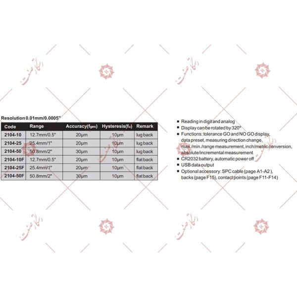 Insize digital indicator clock model 50-2104