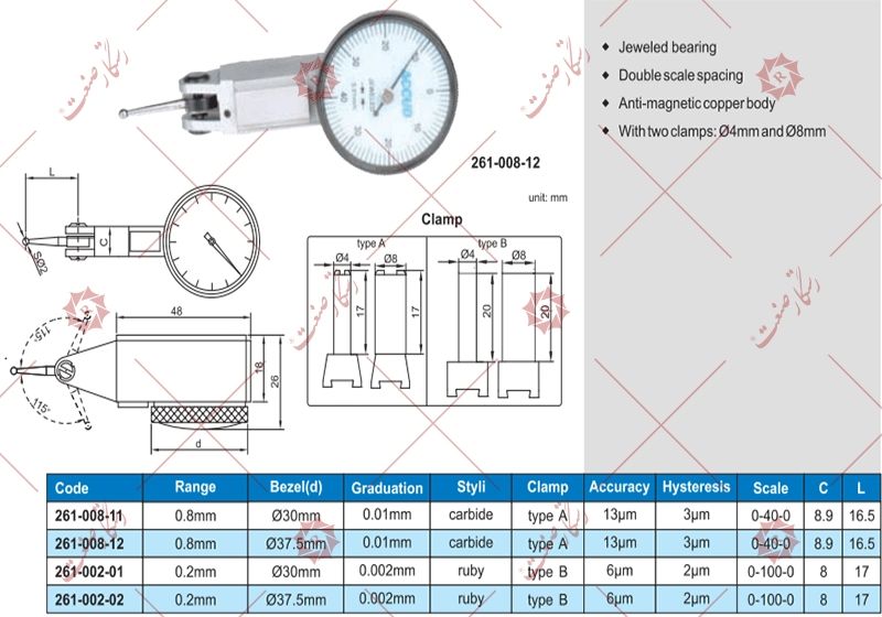 Accud measuring test clock model 01-002-261