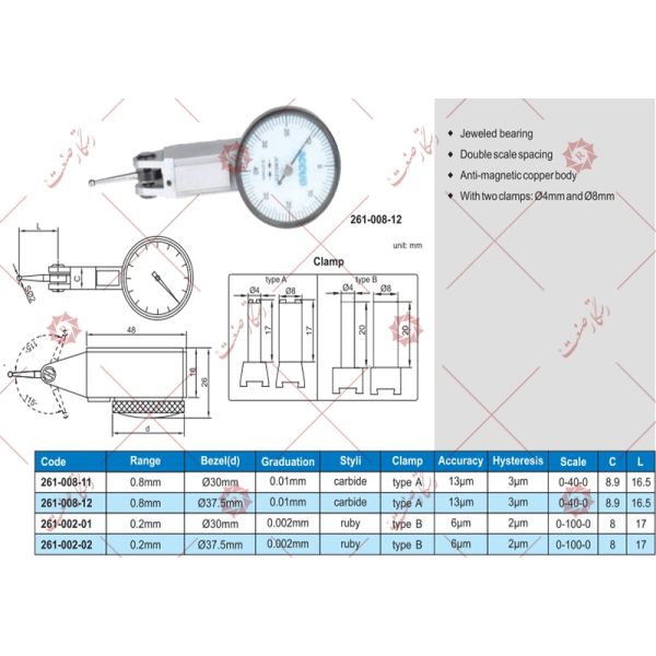 Accud measuring test clock model 01-002-261