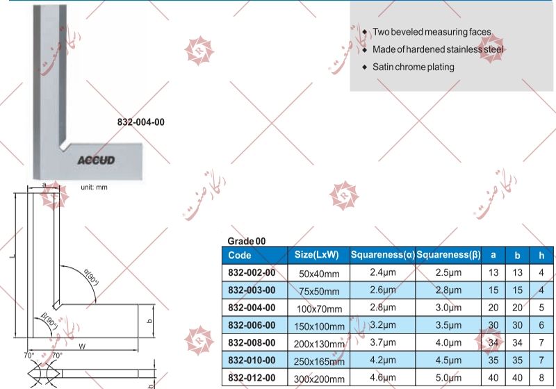 Accud precision square 90 degrees model 00-004-832