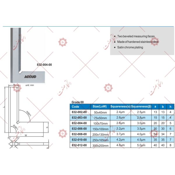 Accud precision square 90 degrees model 00-004-832