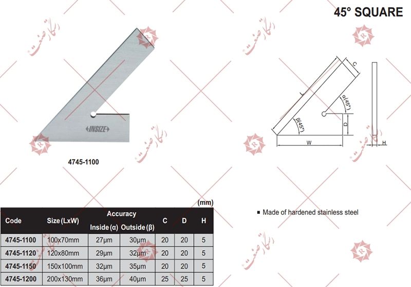 قیمت گونیا صنعتی 45 درجه , فروش گونیا صنعتی 45 درجه