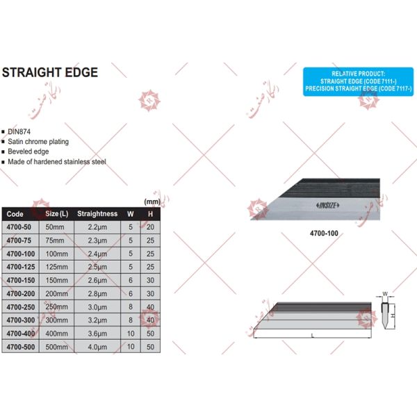 Insize hair ruler model 200-4700