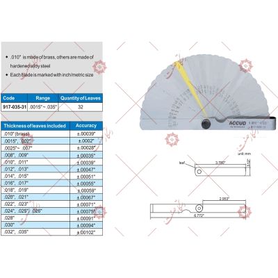 أداة قياس فيلر لقياس مودیل 31 - 035 - 917 , شراء أداة قياس فيلر لقياس مودیل 31 - 035 - 917