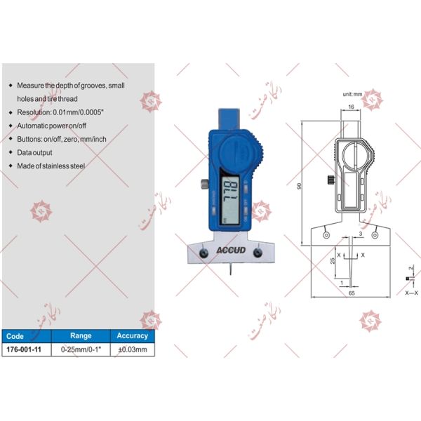 Accud digital depth gauge model 11-001-176