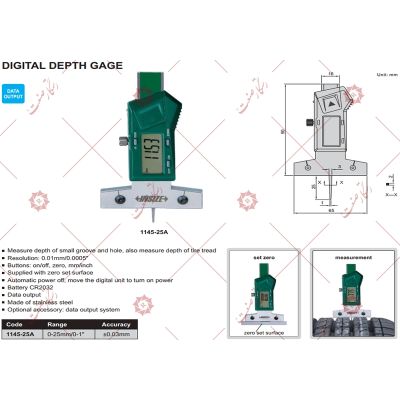 Insize digital depth gauge model 25A-1145