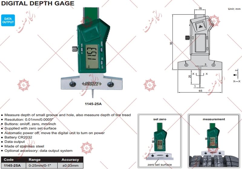 مقياس العمق الرقمی مودیل 25A-1145 , شراءمقياس العمق الرقمی مودیل 25A-1145