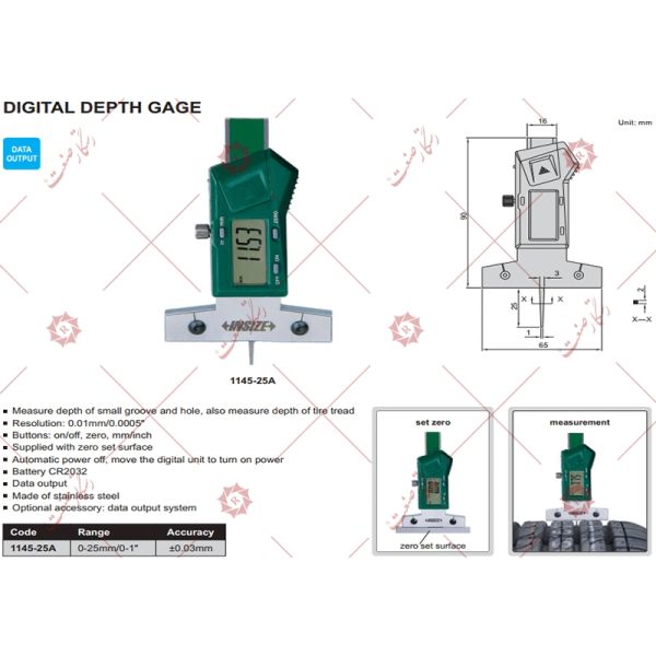 مقياس العمق الرقمی مودیل 25A-1145 , شراءمقياس العمق الرقمی مودیل 25A-1145