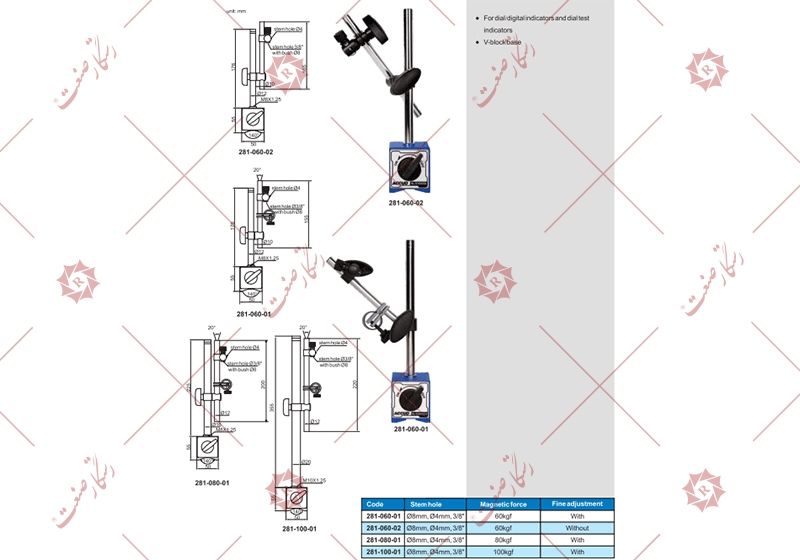 Accud measuring clock base model 01-060-281