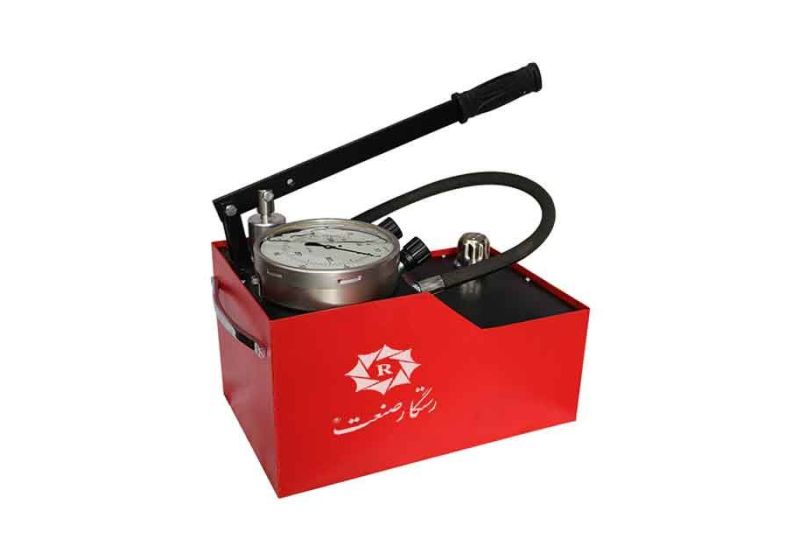 تست پمپ آب دستی 600 بار رستگار صنعت فلزی