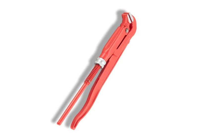 Bent Jaw Pipe Wrench | Made of forged and alloyed steel