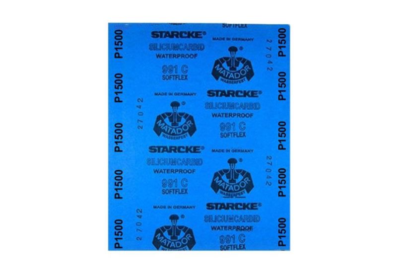 sand paper,
using sandpaper