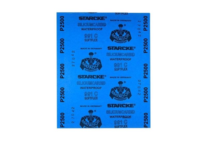 sand paper,
using sandpaper