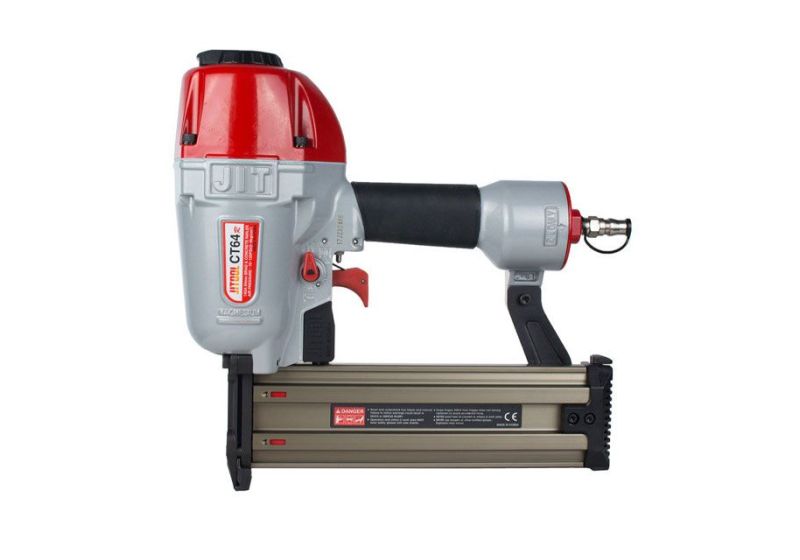 pneumatic nail gun and stapler,
using a pneumatic nail gun