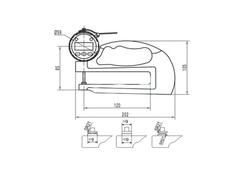 Guanglu digital thickness gauge model 316-151