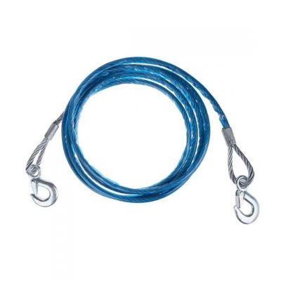 Coated tow wire with two hook ends