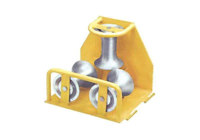 Three roller steel cable reel
