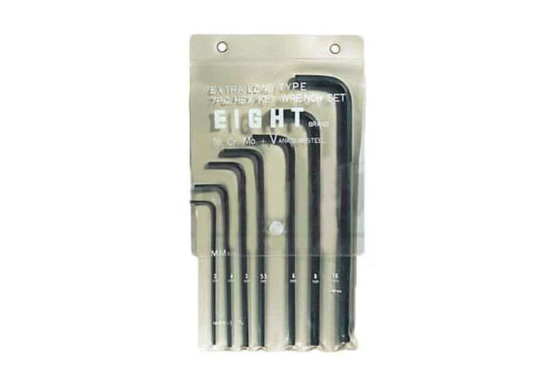 EIGHT Long Arm Allen Wrench Set in Wallet 3-014