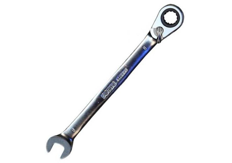 Sonic Combination Ratchet Spanner 8 mm | Polished surface