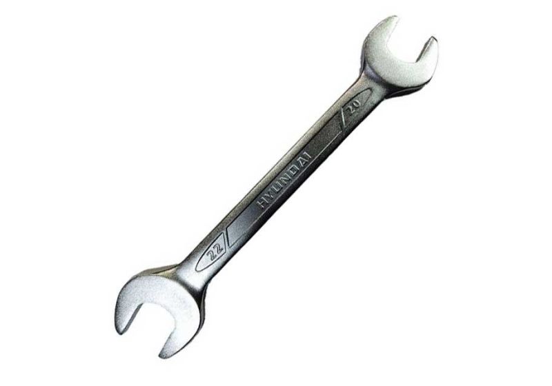 Hyundai Double Open End Wrench | Matte chrome plating