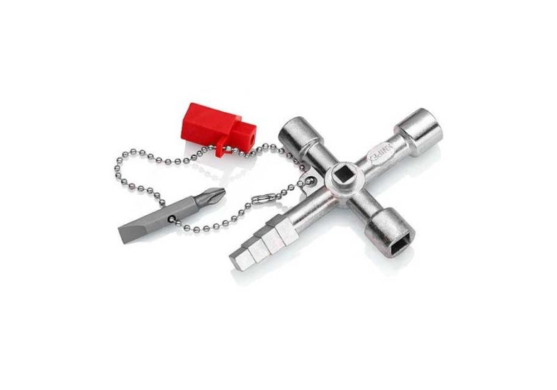 KNIPEX Control Cabinet Keys 90mm | 4-arm version | low price