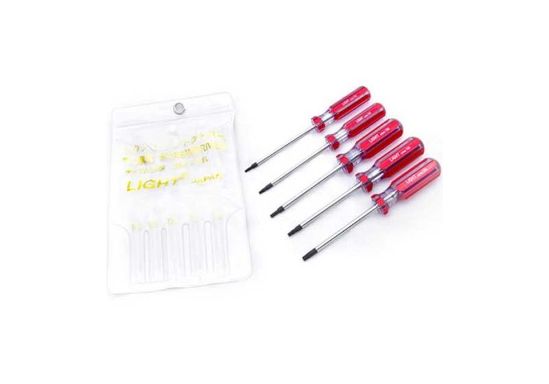 LIGHT Torx Screwdriver Set | 5 screwdrivers | RSCo