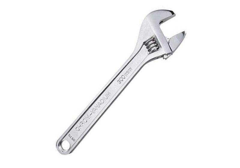 IRAN POTK Adjustable Wrench 12 in | polished handles & jaws