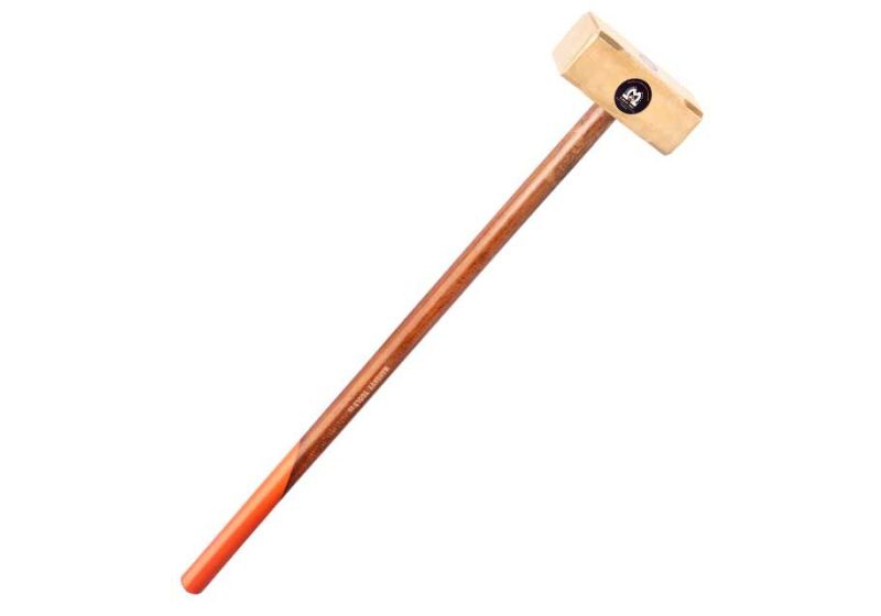 MAHDAVY Brass Sledge Hammer | Smooth and polished steel head