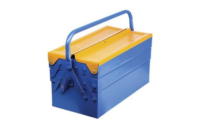Cantilever Tool Box | Folding metal handle & 5 compartments