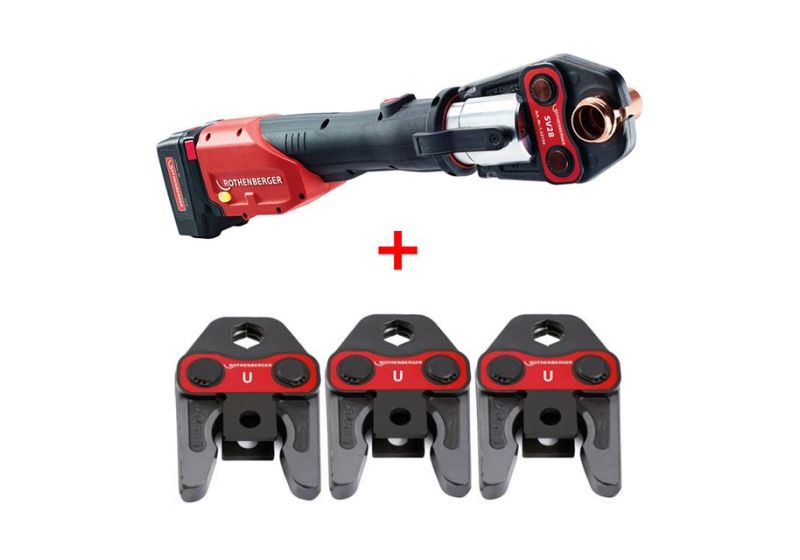 Battery powered pex pipe press made in Germany