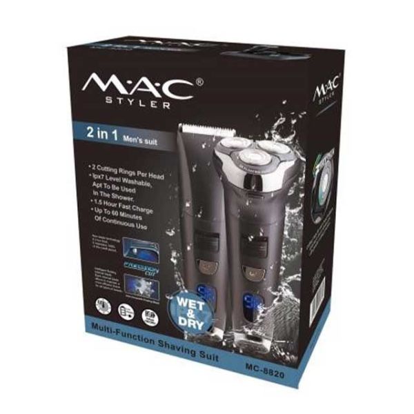 MAC STYLER Shaver MC-8818| Water proof wet & dry shaver