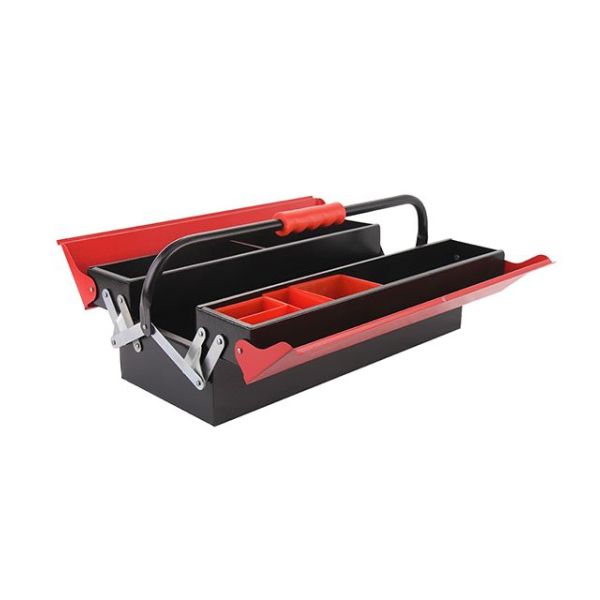 Cantilever Tool Box | Folding metal handle & 5 compartments