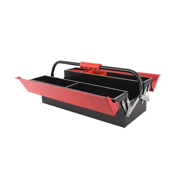 Cantilever Tool Box | Folding metal handle & 5 compartments