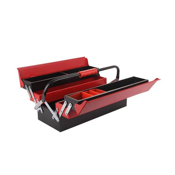 Cantilever Tool Box | Folding metal handle & 5 compartments