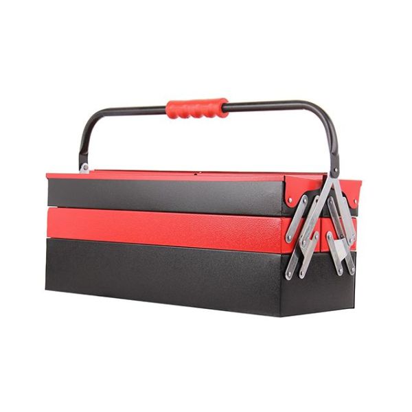 Cantilever Tool Box | Folding metal handle & 5 compartments