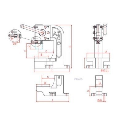 Manual industrial hydraulic press