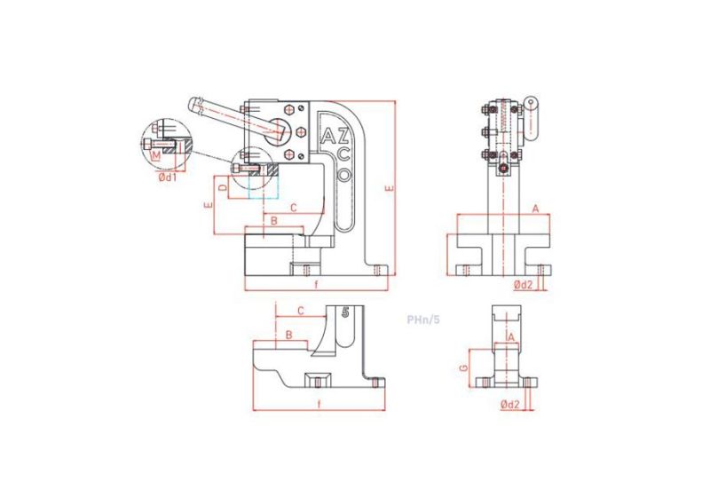 Manual industrial hydraulic press