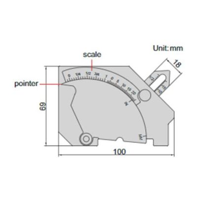 Insize welding gauge Cambridge design model 1-4835