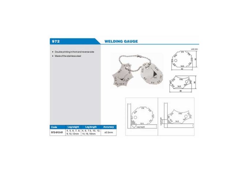 Fillet Acad welding gauge model 01-012-972