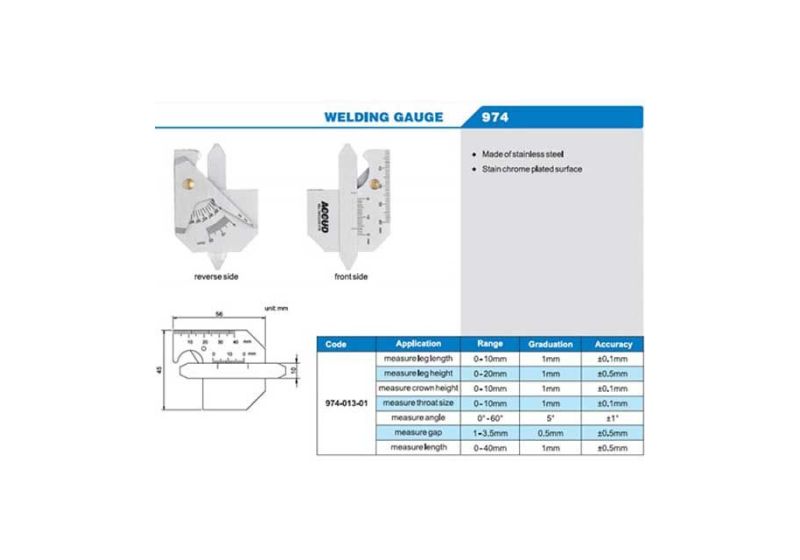Accud welding gauge model 01-013-974