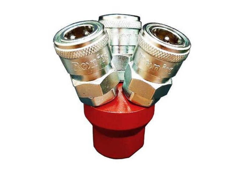 RONIX Pneumatic Coupling 3WAYS| Chrome with high strength