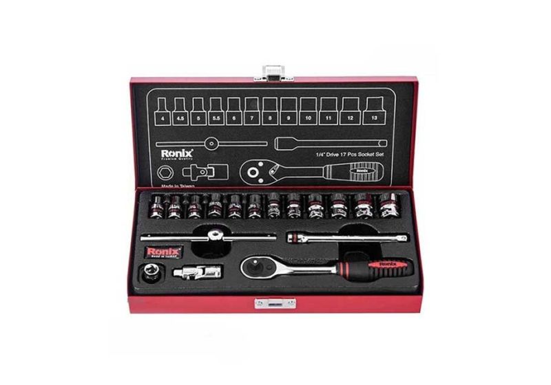 جعبه بکس رونیکس 17 پارچه 1/4 اینچ مدل RH-2617