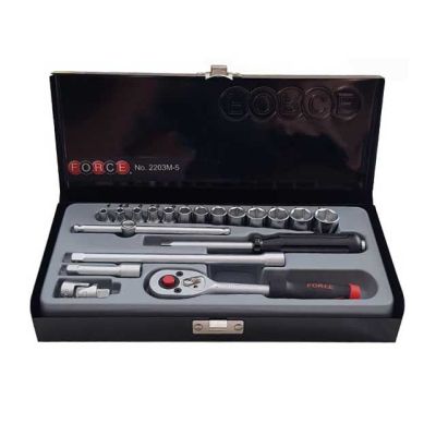 جعبه بکس 19 پارچه 1/4 اینچ فورس مدل 2203M-5