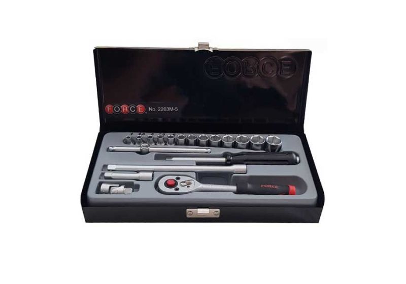 جعبه بکس 19 پارچه 1/4 اینچ فورس مدل 2203M-5