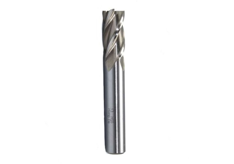 Short White 4Flute End Mill |Hongda - HSS 13
