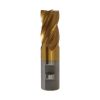 Short Gold 4Flute End Mill |Hongda-HSS 11